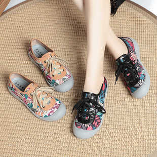 2024新款 老北京布鞋 女民族风百搭复古软底学生休闲深口圆头单鞋