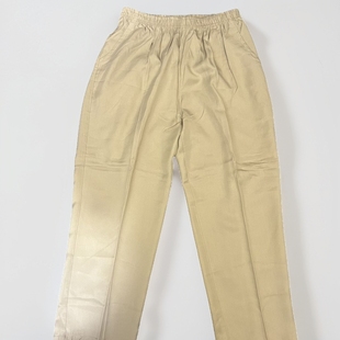 纯色简约百搭日常九分裤 100%桑蚕丝真丝绢纺休闲裤 女宽松直筒裤