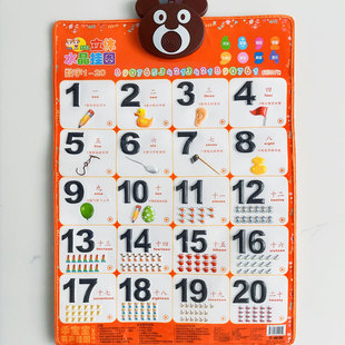 数字挂图有声中英文早教启蒙玩具幼儿童认数字1到100发声早教挂图