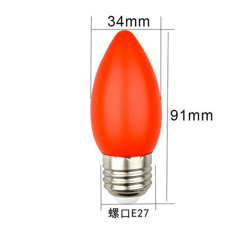大佛灯led蜡烛红色螺口b22灯泡
