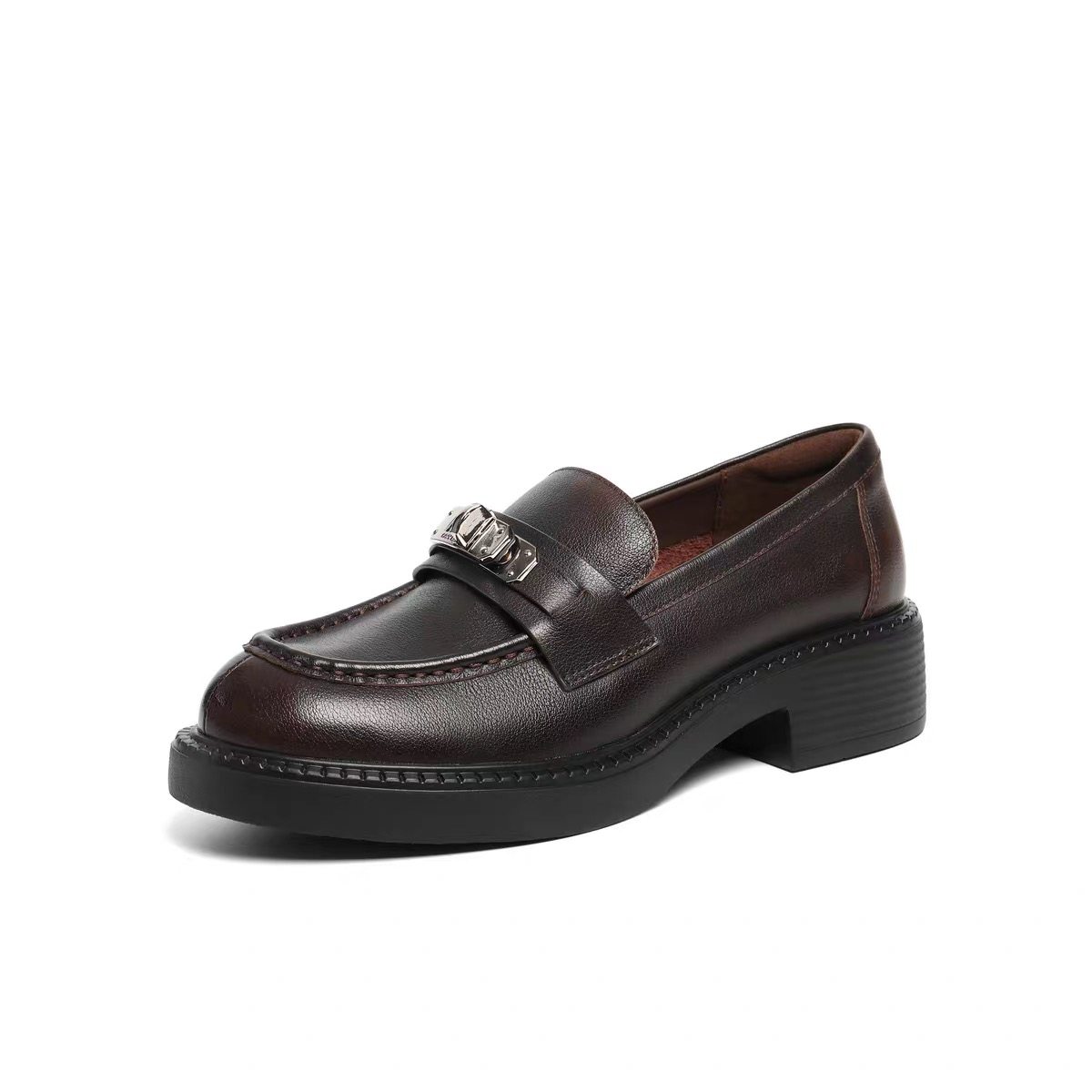 百。复古平底乐福鞋女2026春季新款黑色小皮鞋深口单鞋子F2G1DAA6,女鞋,乐福鞋（豆豆鞋）,淘宝优惠券,粉丝福利购,淘宝优惠卷