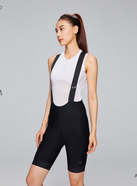 捷酷秋冬新款ELITE PRO女士背带短裤抓绒竞技双箭头垫裆5℃骑行裤
