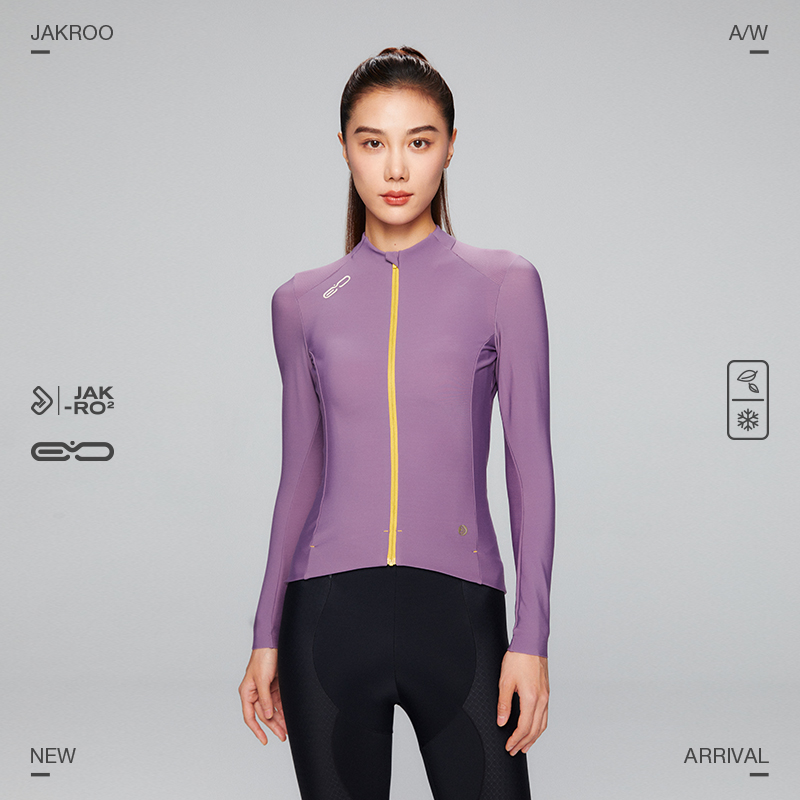 捷酷秋冬新款EVO ONE女士骑行服进口面料竞技版型户外5℃抓绒长袖