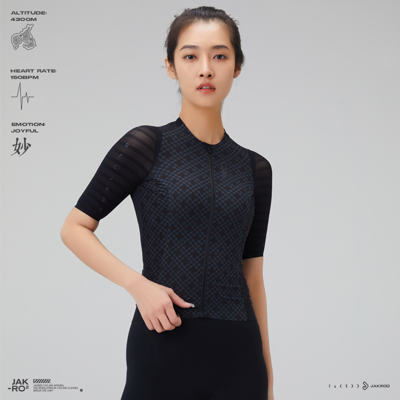 捷酷夏季EVO-AERO+light 专业竞技修身版自行车女士短袖骑行服
