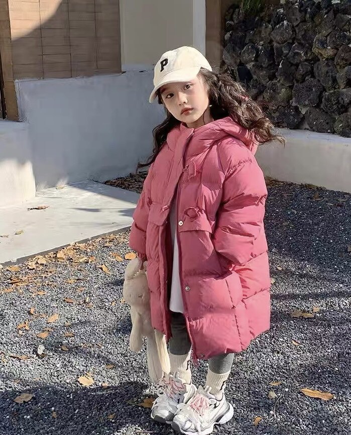 女童杜邦三防国标90白鸭绒儿童羽绒服