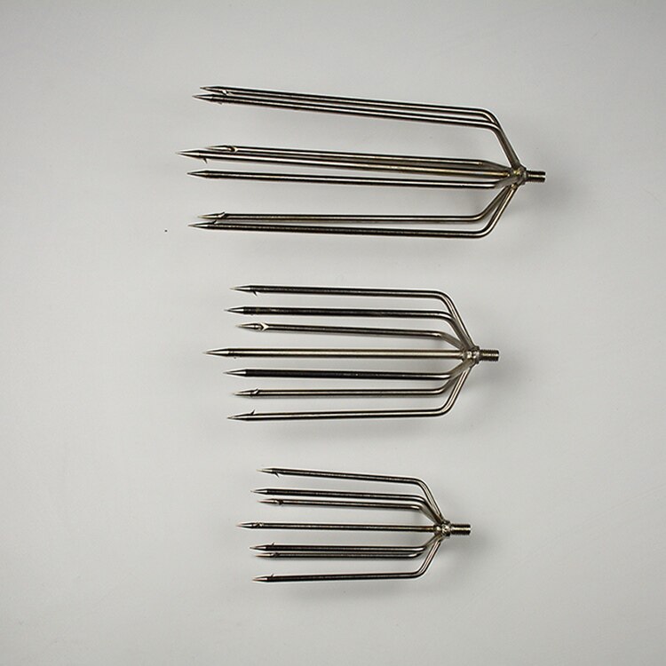 不锈钢鱼叉头平叉排叉圆叉灯笼叉抓鱼装备配抄网杆加固大小通用野