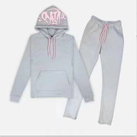 SYNAWORD 하이 스트리트 패션 브랜드 정장 남성 트렌드 힙합 까마귀 SYNA 프린트 스웨트 셔츠 정장