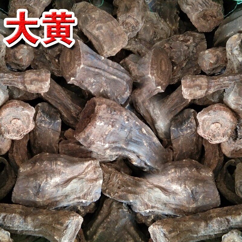 【马蹄大黄】甘肃宕昌整个无硫中药材大黄片大黄500g克包邮可磨粉