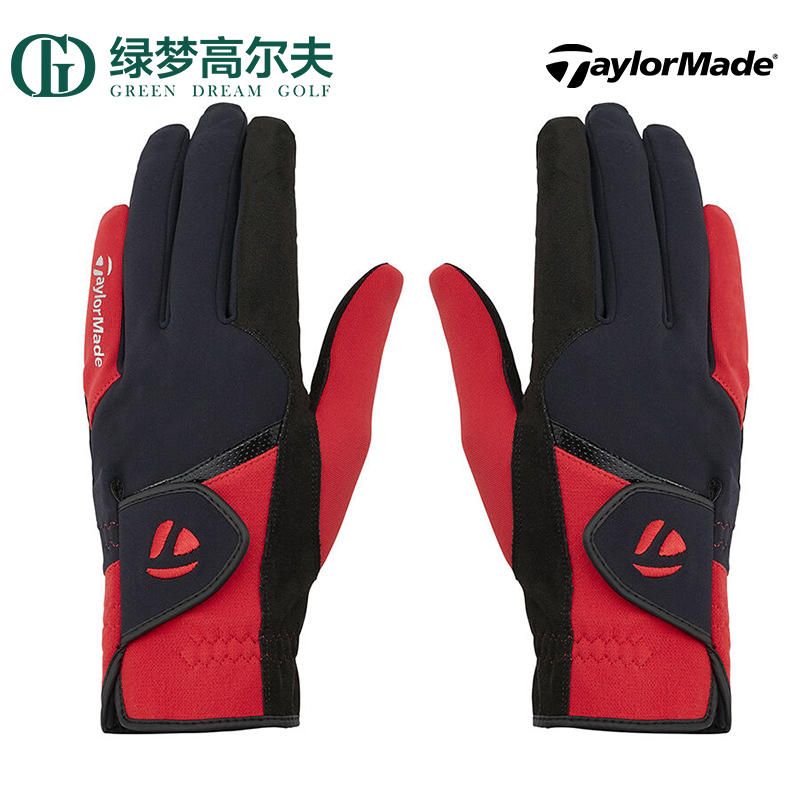 TaylorMade泰勒梅高尔夫手套官方男士秋冬耐磨防滑保暖双手手套