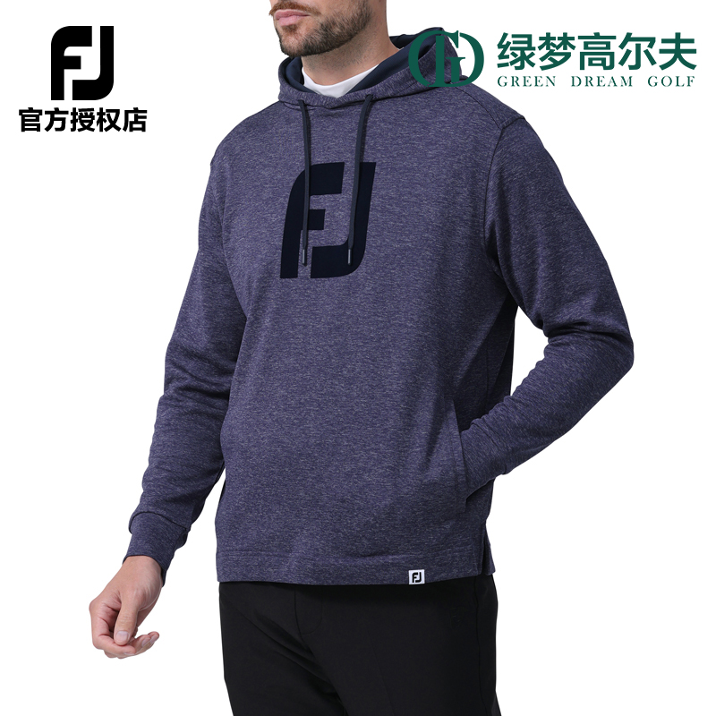 FootJoy高尔夫男士服装FJ春秋款轻量连帽卫衣golf运动外套套头衫