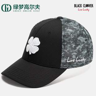 BLACK 男女士高尔夫球帽舒适透气迷彩拼色golf球帽 CLOVER夏季 新款