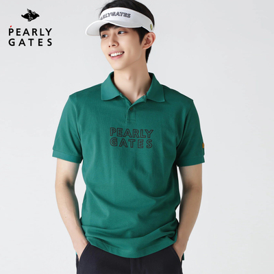 PEARLYGATES高尔夫26年春夏新款男士短袖polo衫运动翻领短袖上衣