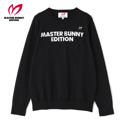 Master Bunny Edition高尔夫服装女士秋冬圆领长袖毛衣保暖针织衫