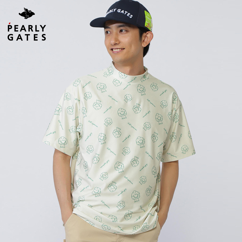 PearlyGates高尔夫服装PG男士夏季新款短袖T恤golf圆领印花套头衫