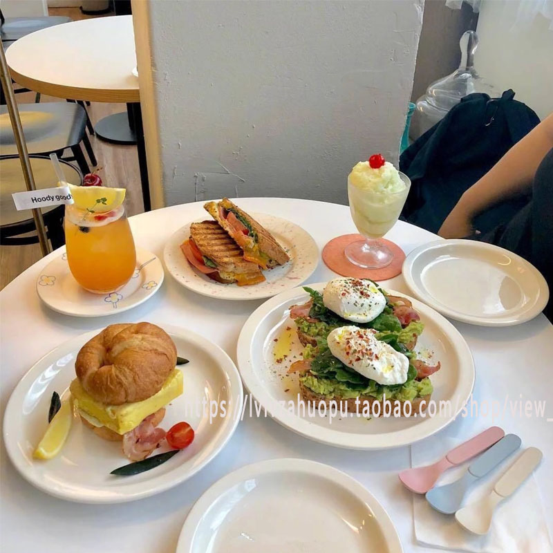Travel partner ins same white dessert salad ceramic plate