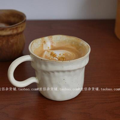 复古窑变釉异性粗陶咖啡手冲杯