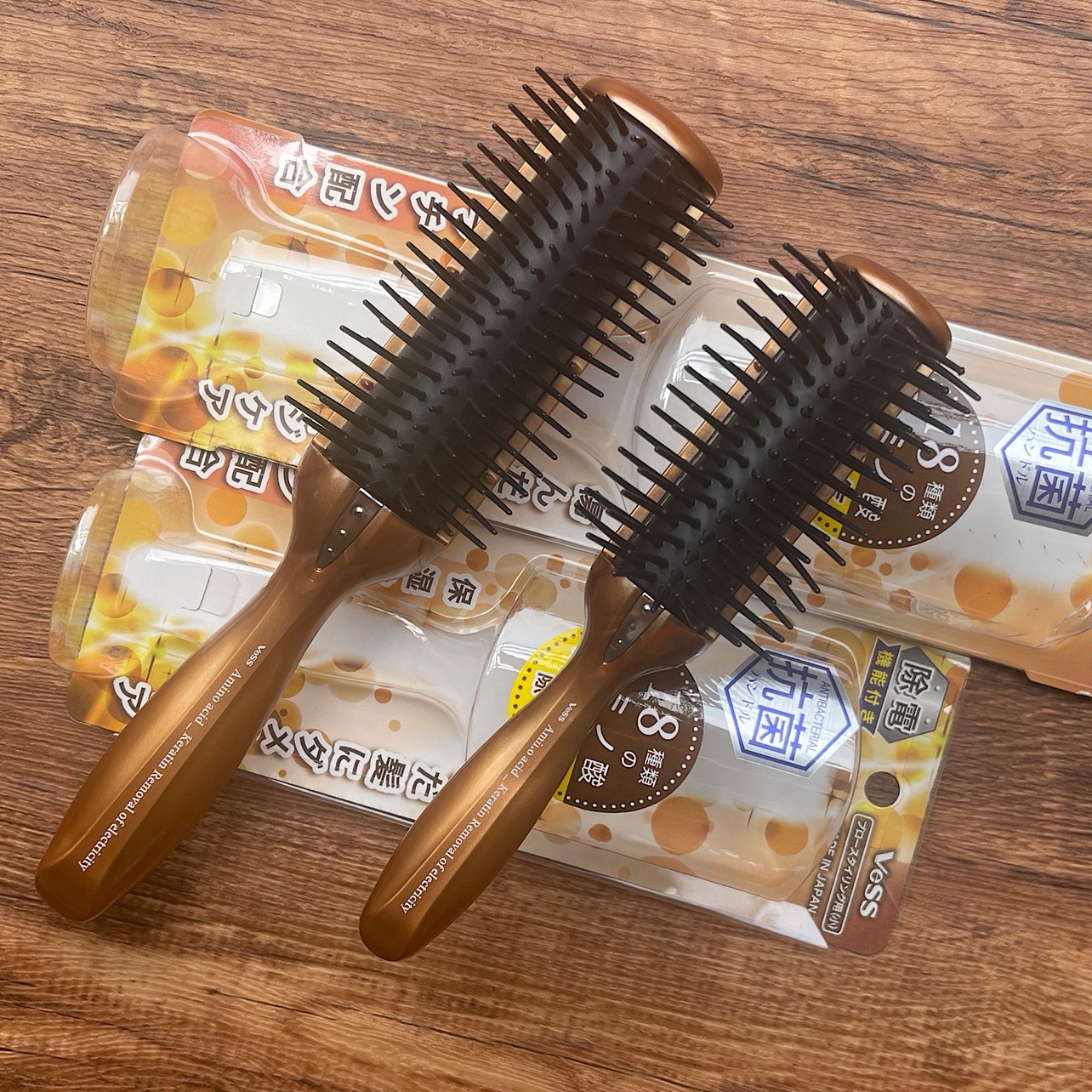 日本进口VESS美发顺发护发梳矿物质防静电梳长发卷发蓬松造型梳