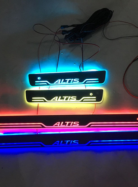 丰 ALLION ALTIS AQUA AXIO带灯门槛条改装田LED动态流光迎宾踏板