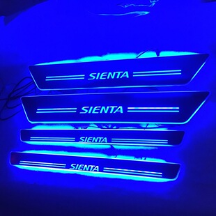 4片适用于丰田SIENTA流光动态门槛条NCP81 170系带LED灯迎宾踏板