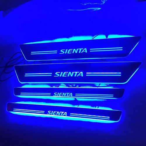 4片适用于丰田SIENTA流光动态门槛条NCP81 170系带LED灯迎宾踏板