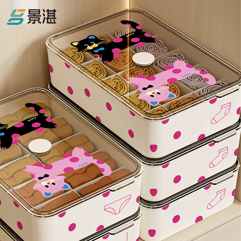 内衣内裤收纳盒分格三合一