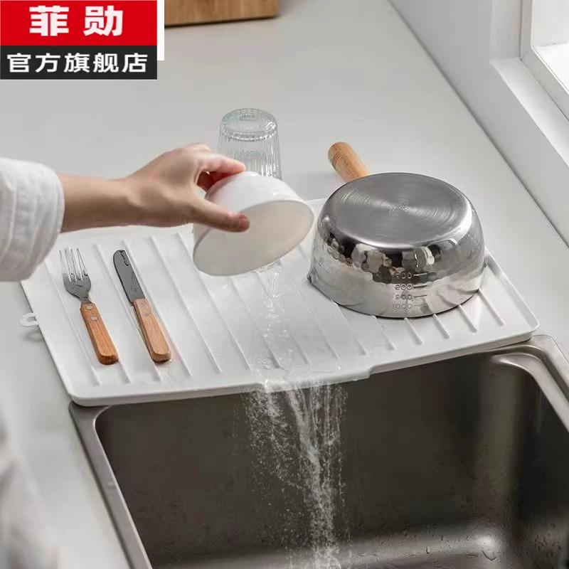 日式加厚塑料厨房家用放碗碟盘子餐具沥水收纳篮水槽边滴水晾碗架