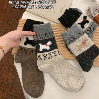 新款袜子女款秋冬季堆堆袜加绒加厚纯棉中筒袜2025新款爆款月子袜