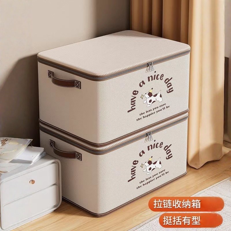 衣服收纳箱大容量超大衣物被子整理箱家用衣柜储物折叠百纳箱布艺