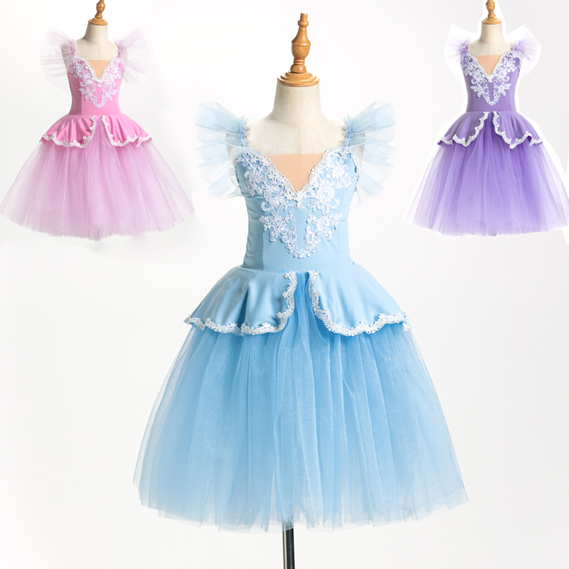 佳妮佳文女童甜美公主芭蕾舞蕾丝