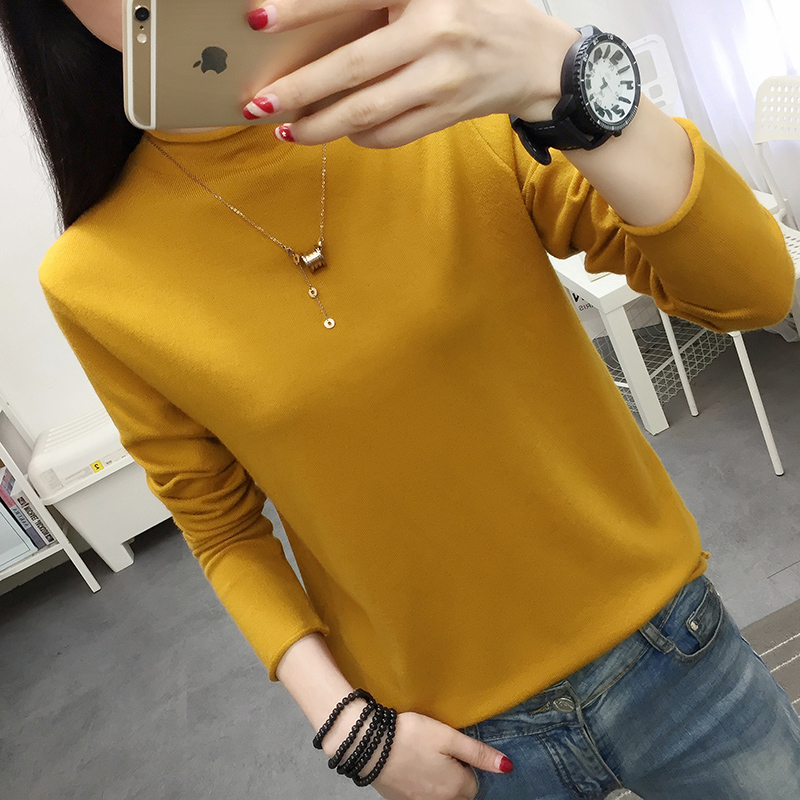 半高领毛衣套头女秋冬2021新款韩版宽松针织衫打底衫内搭上衣外穿|ruв категории Женская одежда, свитер - от Buy2taobao.com для оказания профессиональной услуги покупки агента Taobao