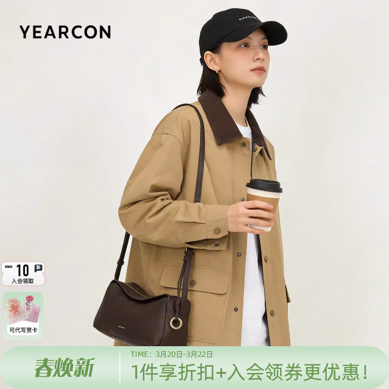 意尔康女包节日好礼2026新款复古质感枕头包单肩包百搭休闲斜挎包