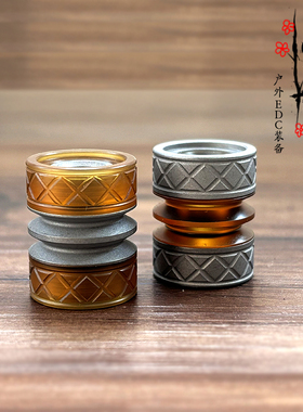 钛合金PEI罗马柱EDC伞绳挂坠刀坠DIY挂扣绳珠手电坠弹弓坠推牌坠