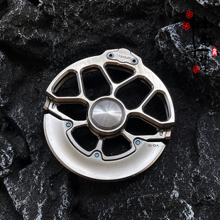 TC4钛合金VG10折叠圆盘滚刀EDC开箱工具切披萨牛羊猪鱼排餐刀黄油