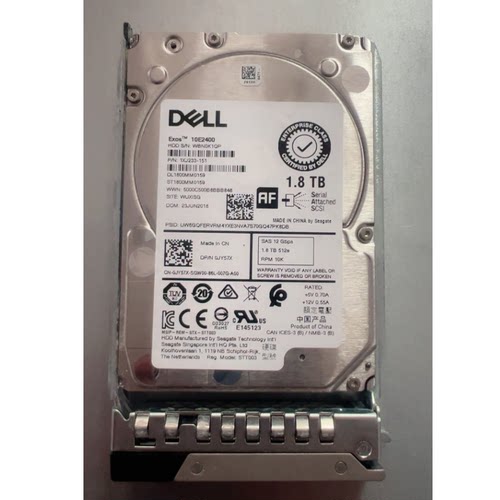 DELL 1.8T 0JY57X 0VJ7CD SAS 2.5寸 10K 12Gb HDD