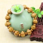 个性 罗汉佛珠车内档位挂 创意饰品 桃木手工雕刻饰品 男女天然串