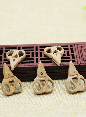 桃木雕刻 真 配饰宝宝挂件 平安挂饰饰品 手工 肥城桃木饰品 剪刀