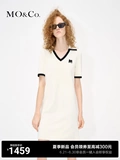 Воротник Mocopolo v -neck color side short -sleeved платье mbc2drs023 французский стиль