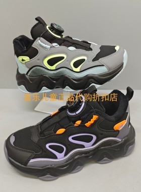 安踏儿童2025年秋冬款男大童耐磨旋转纽扣加绒保暖运动休闲鞋6912