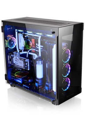 Tt机箱View 91TG全塔水冷玻璃机箱台式电脑游戏机箱 RGB plus风扇