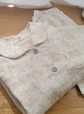 星语星愿睡衣女秋冬季纯棉磨毛绒布保暖全棉法兰绒卡通冬天家居服