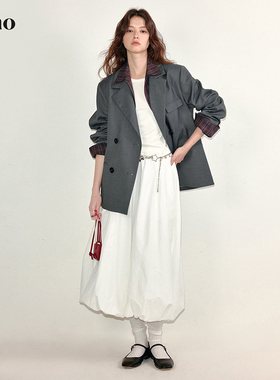 范洛Fano 小众设计感轻盈氧气百搭松紧花苞半身裙女2026夏季新款