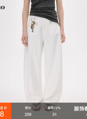 范洛Fano 极简垂感微弯刀修饰腿型一字袋牛仔裤女2026新款夏薄款