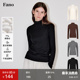 圆领半高领针织 女冬季 黑科技x桑蚕丝保暖发热 加绒内搭打底衫