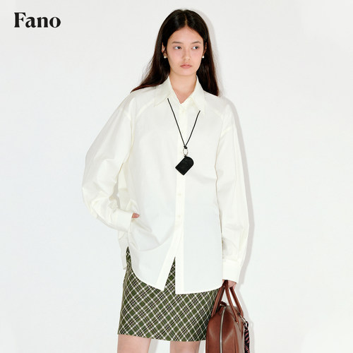 范洛Fano 通勤百搭立体裁剪插肩袖量感基础衬衫上衣女2026新款春