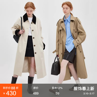 范洛Fano 风衣女2026春复古气质显瘦小个子中长款设计感大衣外套