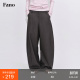 阔腿弯刀松木灰宽松垂感裤 范洛Fano 女春季 裤 子 高级松弛感西装