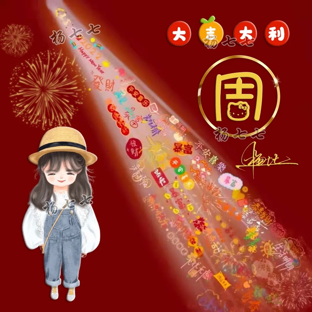 2022大吉大利微信头像虎年姓氏头像制作个性签名微信头像名字设计