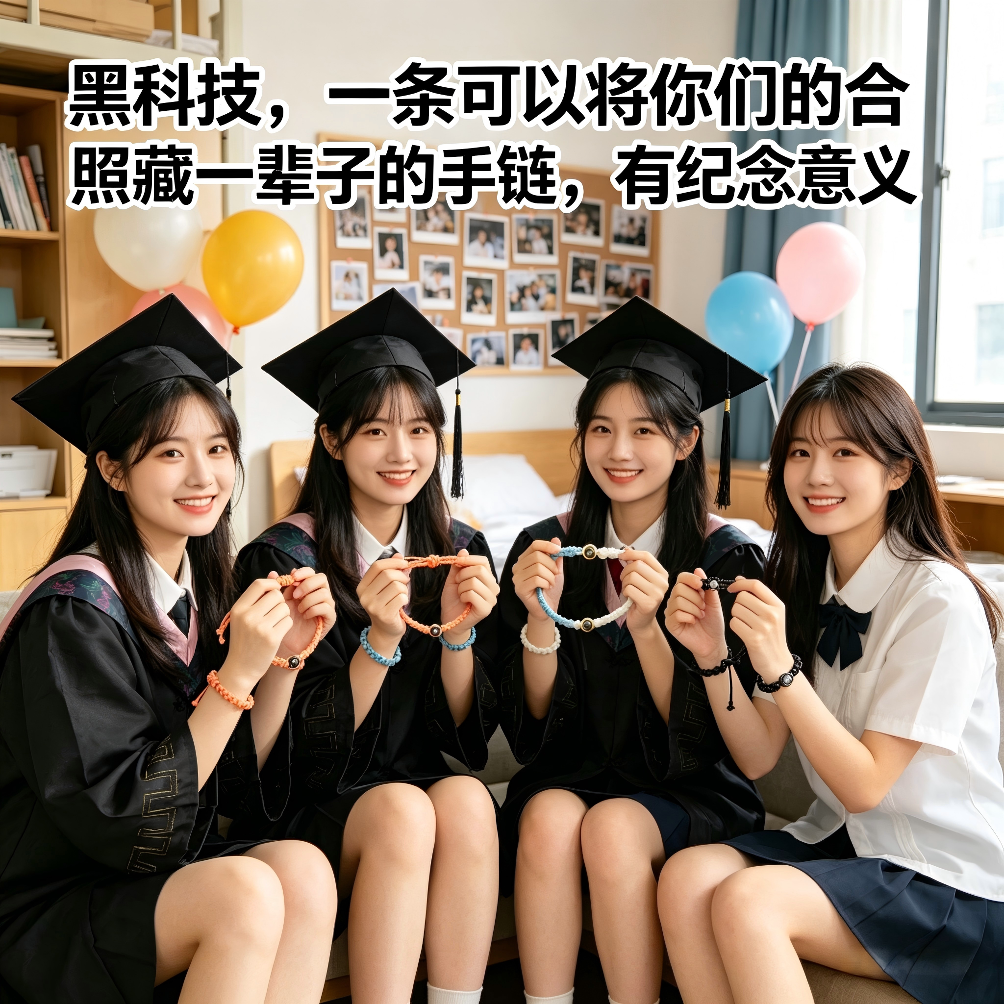 毕业纪念品有意义毕业礼物合照手绳宿舍闺蜜手链纪念情侣生日礼物