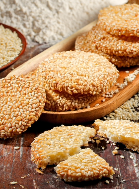 芝麻饼 麻球干九如斋湖南长沙特产过年货糕点小吃饼干寸金糖