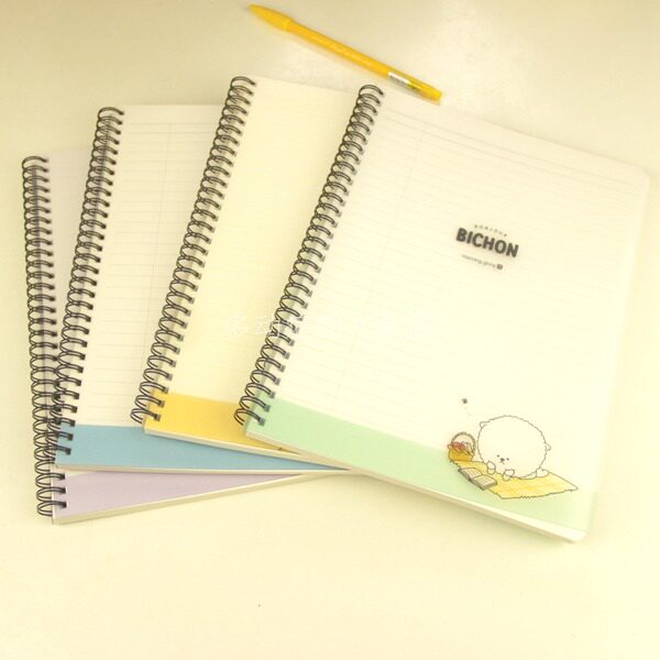 满79免邮韩国morning glory bichon PP面B5线圈横线笔记本 记事本